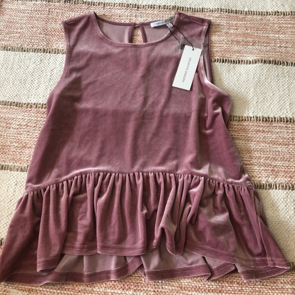 Vici Tops - NEW pink velvet VICI tank